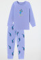 Schlafanzug lang Organic Cotton Bündchen Drache flieder - Girls World