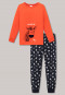 Pajamas long organic cotton Funny Animals orange - Natural Love