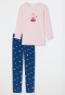 Schlafanzug lang Organic Cotton Leggings Kronen Prinzessin rosé - Girls World