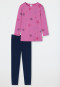 Pyjama lang biologisch katoen legging sterren ruimte roze - Girls World