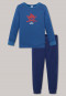 Long pyjama bleu à rayures avec bords-côtes, requin et sabres - Capt´n Sharky