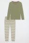 Lange pyjama met streepjes, linde - Casual Essentials