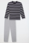 Pyjama long rayures noir - Teens Nightwear