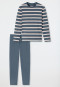 Pajamas long stripes denim blue - Casual Nightwear