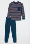Schlafanzug lang Streifen orange - Nightwear