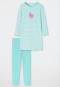 Pyjama lang strepen paard turquoise - Original Classics