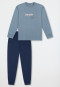 Schlafanzug lang Sweatware Bündchen mineral - Teens Nightwear