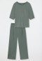 Pajamas long Tencel oversized shirt short-sleeved jade - selected! premium