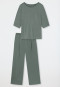 Pyjama lang Tencel oversized shirt korte mouwen jade - selected! premium