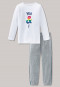 Schlafanzug lang unisex Nicki Bündchen Regenbogen weiß/grau-meliert - Rainbow Colours