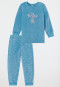 Pyjama lang velours manchetten sterren aquarium - Girls World