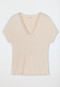 Shirt short-sleeved modal V-neck lace sahara - Mix & Relax