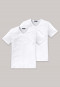 2-pack white short-sleeved shirts with V neckline - Authentic