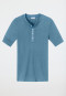 Shirt korte mouw blauw-grijs - Revival Karl-Heinz
