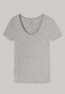 Shirt kurzarm Feinripp grau meliert - Naturschönheit