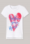 Shirt kurzarm Herz weiß bedruckt - Cool Casual