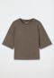 Shirt korte mouwen interlock biologisch katoen taupe - Mix+Relax