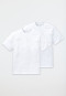 Shirt kurzarm Jersey 2er-Pack rundhals weiß - American T-Shirt