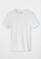 Short-sleeved shirt stretchy jersey crew neck white - Long Life Soft