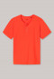 Shirt kurzarm Jersey Knopfleiste chilli rot - Mix+Relax