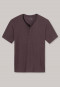 Shirt korte mouwen roodbruin - Mix & Relax Cotton Modal