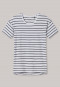 Shirt korte mouw modal gestreept grijs gemêleerd-nachtblauw - Mix+Relax