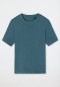 Shirt korte mouw biologisch katoen blauwgroen - Mix+Relax