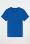 T-shirt manches courtes Coton biologique Encolure en V indigo - Mix+Relax