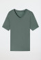 Shirt kurzarm Organic Cotton V-Ausschnitt jade - Mix+Relax
