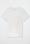 Shirt short sleeve Organic Cotton V-neck off-white - Mix+Relax