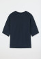 Shirt korte mouwen Tencel duurzaam oversized donkerblauw - Mix+Relax
