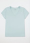 Shirt kurzarm tiefer V-Ausschnitt mint - Mix+Relax