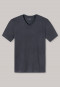 Shirt kurzarm V-Ausschnitt dunkelgrau - Mix+Relax