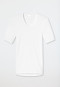 Shirt kurzarm V-Ausschnitt Feinripp weiß - Original Classics