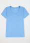 Shirt kurzarm V-Ausschnitt hellblau - Mix+Relax