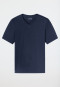 Shirt kurzarm V-Ausschnitt nachtblau - Mix+Relax