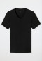 Shirt kurzarm V-Ausschnitt schwarz - Premium Cotton