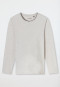 Long-sleeve mottled beige shirt - Mix+Relax