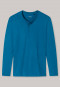 Shirt langarm Jersey Knopfleiste blau - Mix+Relax