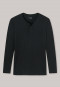 Camicia a maniche lunghe in jersey con abbottonatura, nero: Mix + Relax