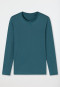 Maglia a maniche lunghe in cotone biologico, verde petrolio - Mix+Relax