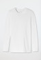 Shirt long-sleeved organic cotton round neck white - 95/5