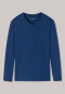Shirt langarm V-Ausschnitt blau - Mix+Relax