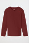 Shirt met lange mouwen en v-hals wijnrood - Mix+ Relax