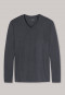 Shirt langarm V-Ausschnitt dunkelgrau - Mix & Relax Cotton Modal