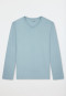 Shirt met lange mouwen en v-hals, ijsblauw - Mix+ Relax