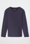 Shirt langarm V-Ausschnitt graphit - Mix+Relax