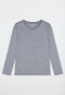 Shirt long-sleeve v-neck midnight blue ringed - Mix+Relax