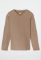 Shirt lange mouwen v-hals nougat - Mix+ Relax