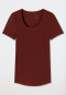 Shirt korte mouw terracotta - Personal Fit